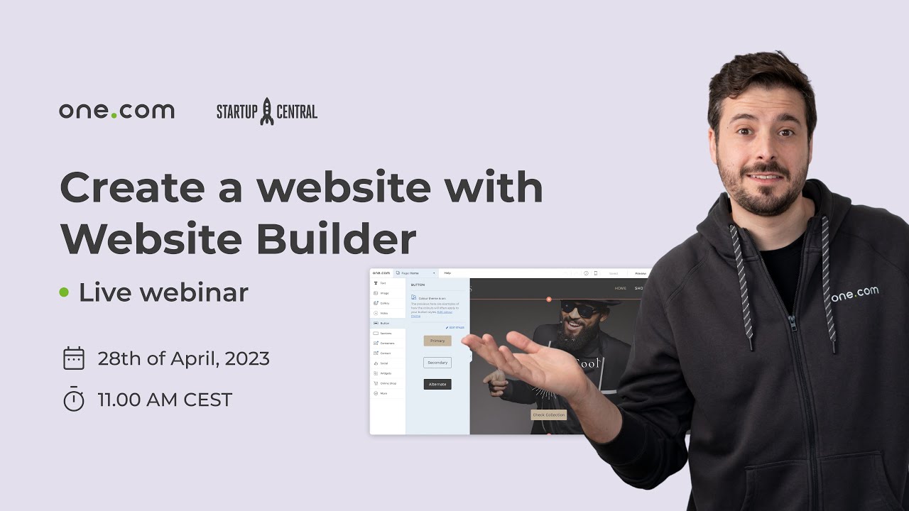 Create a website using one.com Website Builder - Live demo